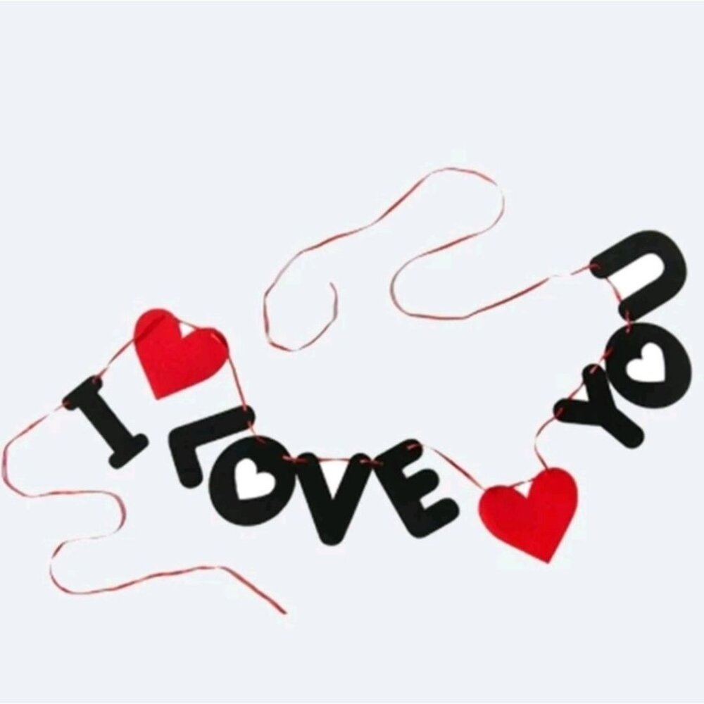 Valentine's day 1 pc holiday slogan‎ pull Flag width 4.7 x Length 118.1 new